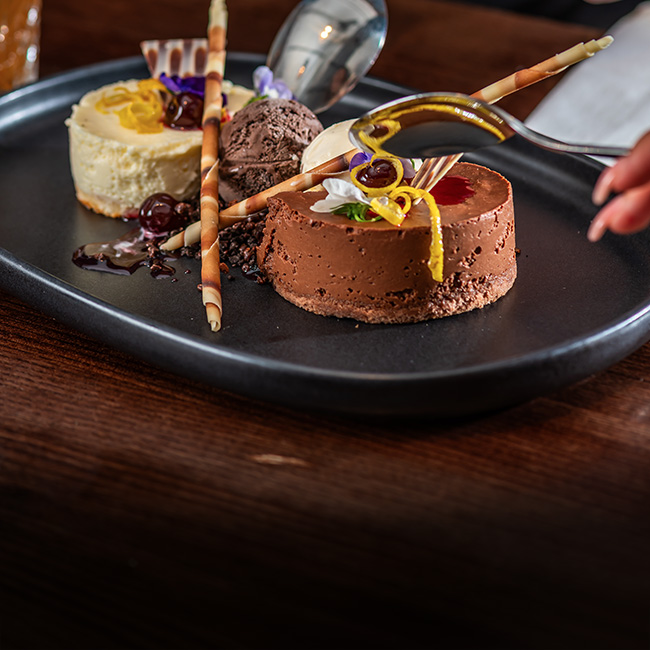 Dessert menu at The Apple Tree