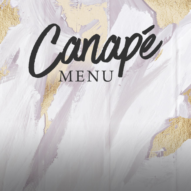 Canapé menu at The Apple Tree